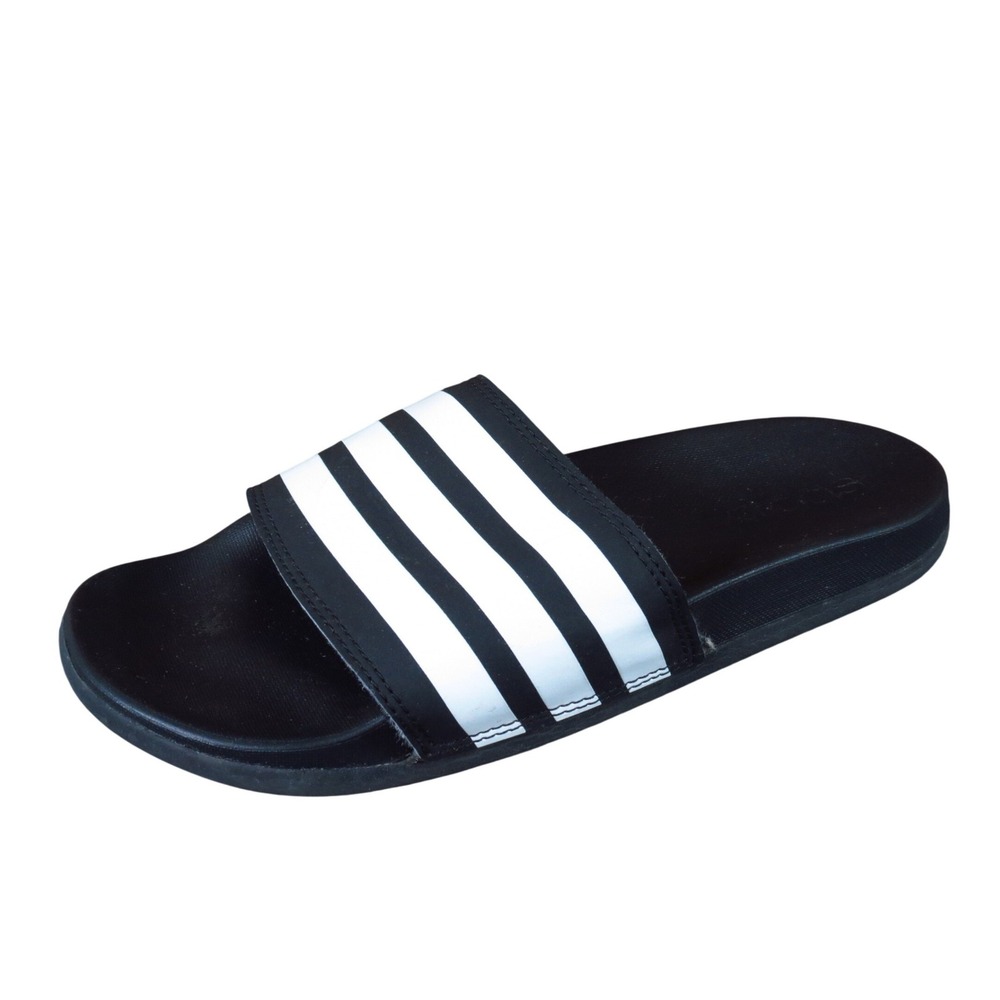 adidas Adilette Comfort Mens Slide Sandals Size‎ 5 Athletic Shower Black White